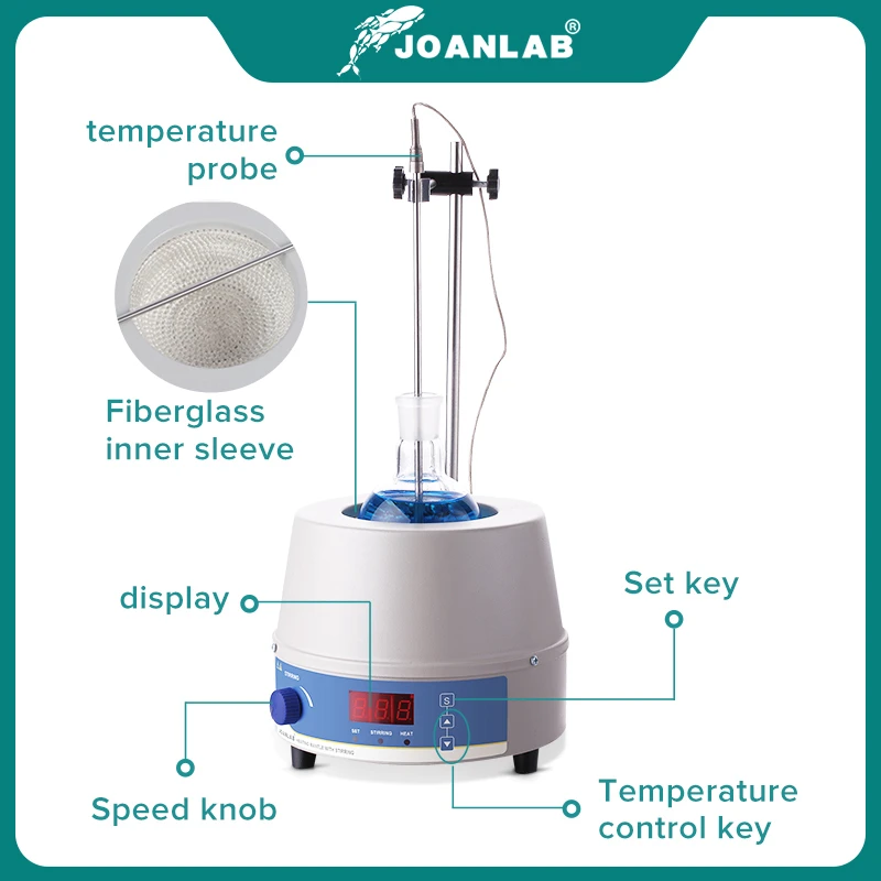 1000ml Digital Electric Heating Mantle Magnetic Stirrer Lab Equipment With Thermal Regulator 110v To 220v