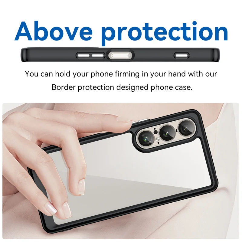 Transparent Colorful TPU Protective Phone Case Cover