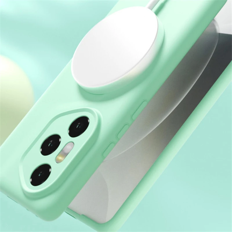 Wireless Charge Magnetic Slim Liquid Silicone Phone Case - Soft Protective Cover