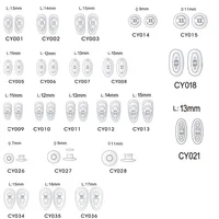 2000pcs Wholesale Eyeglasses Glasses Silicone nose pads various types & sizes eyewear nose pad part oval round 1