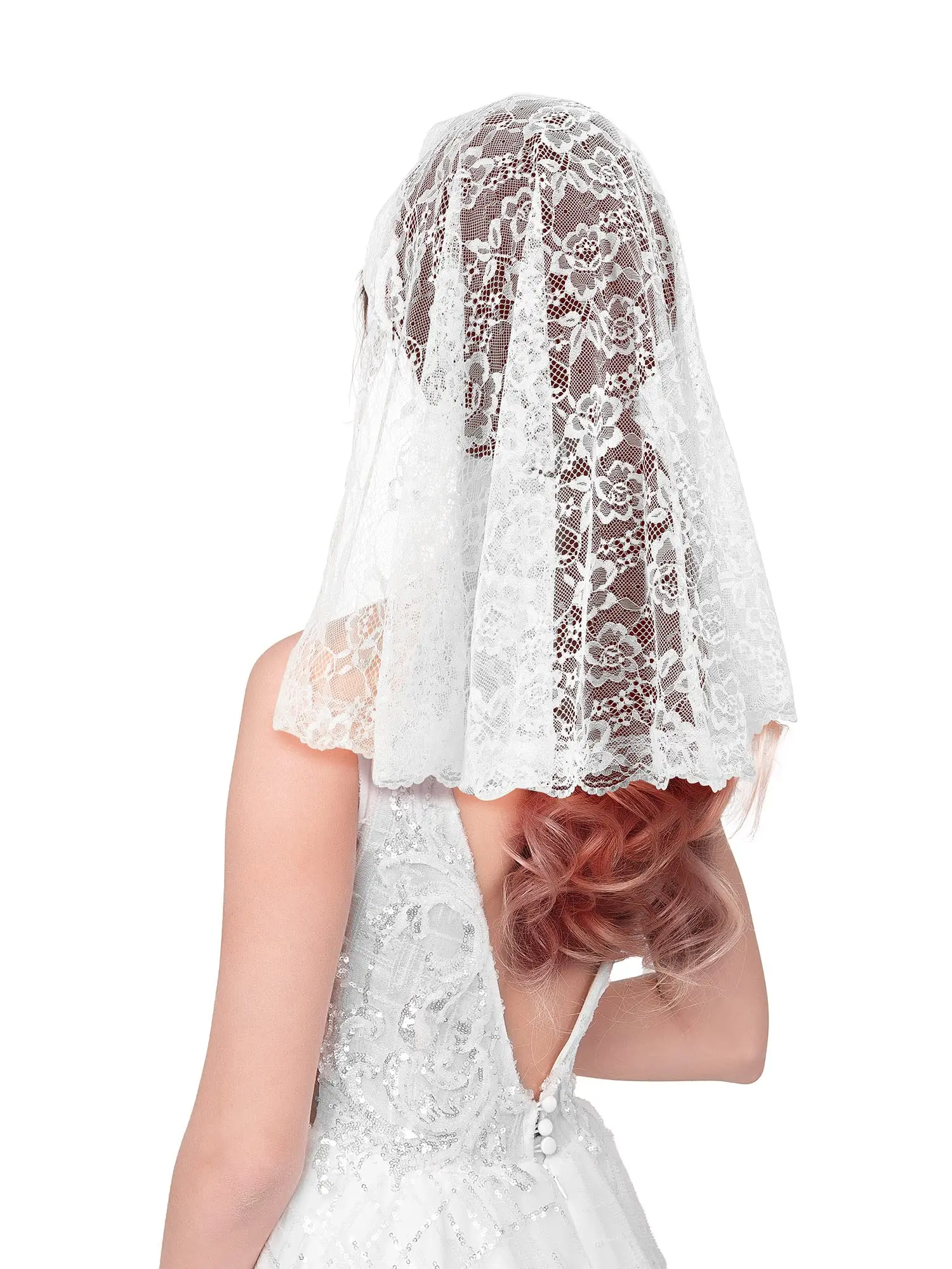 Lace Veils for Church Mantilla Catholic Veil Latin Mass Head Covering White Black Veils for Bridal Women bridal veil catholic church veil