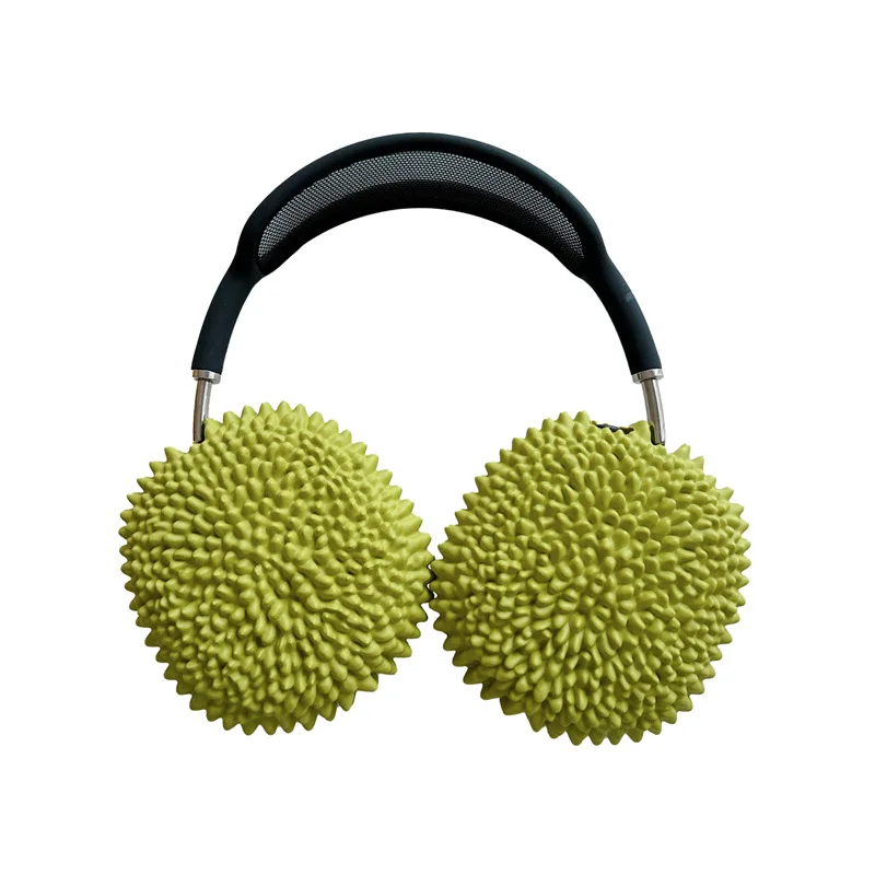 

3D Durian Head-mounted Wireless Blutooth Earphone Cases For Apple Airpods 1 2 3 Pro Air pods Cover Ear Box Funda Coque Capa Case