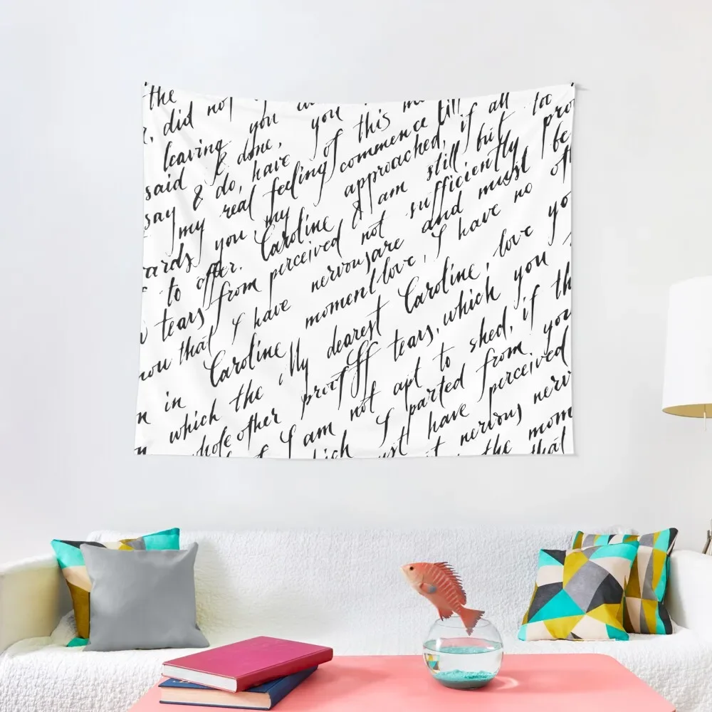 

Black and white print of letters of a love letter Tapestry Bedroom Decoration Wall Hanging Decor Nordic Home Decor Tapestry