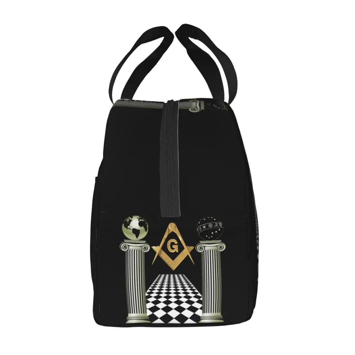 Masonic Mason Freemason Lunch Bag Leakproof Thermal Cooler Insulated Bento Box Work School Picnic Travel Food Tote Bags