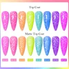 8PCS/Set Neon Snowflake Nail Glitter Sequins Gel Kit Nail Polish UV Semi Permanent Nail Art White Sequins Varnish Manicure Set 2