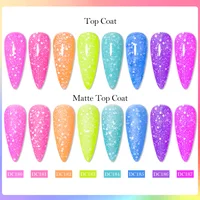 8PCS/Set Neon Snowflake Nail Glitter Sequins Gel Kit Nail Polish UV Semi Permanent Nail Art White Sequins Varnish Manicure Set 2