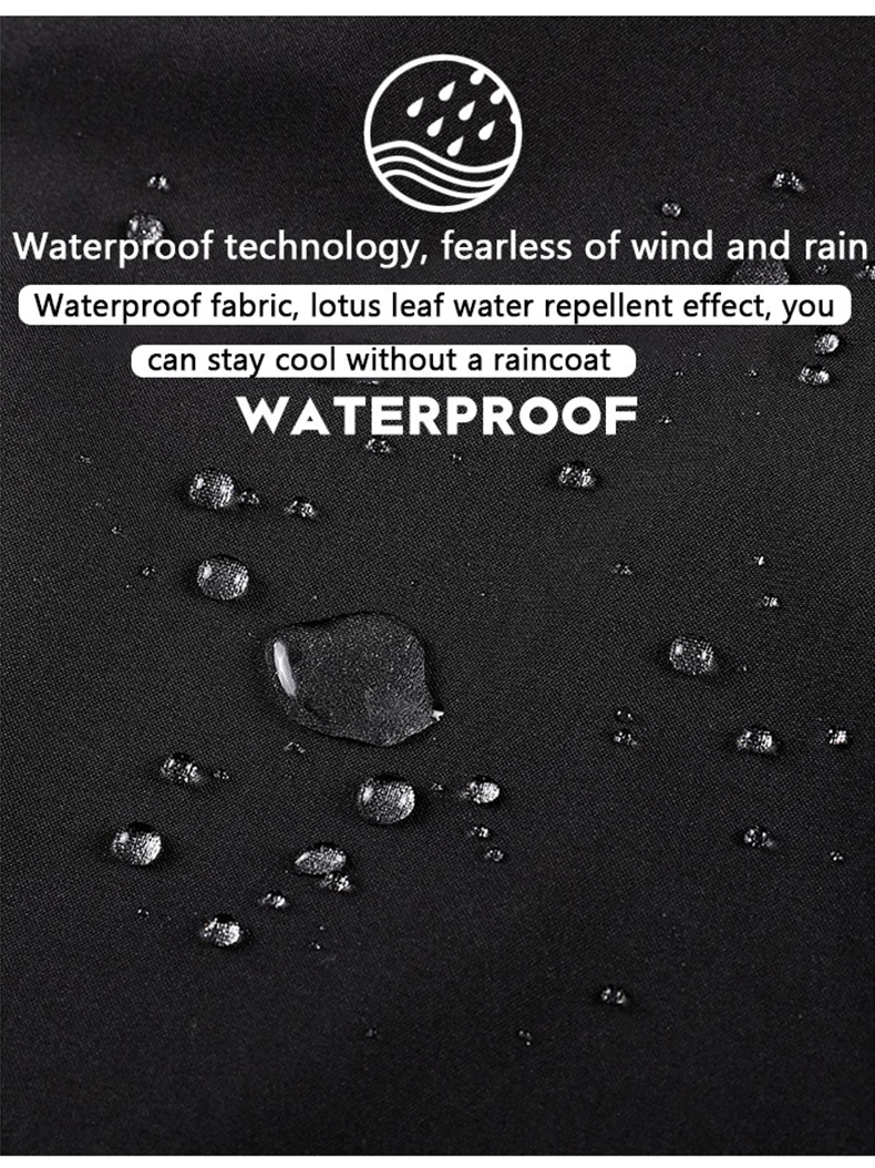 Description Picture 3 of itemCHRLCK Men's Waterproof Hiking Jacket Women Windproof Windbreaker Camping Hunting Running Trekking Fishing Coats Reflective