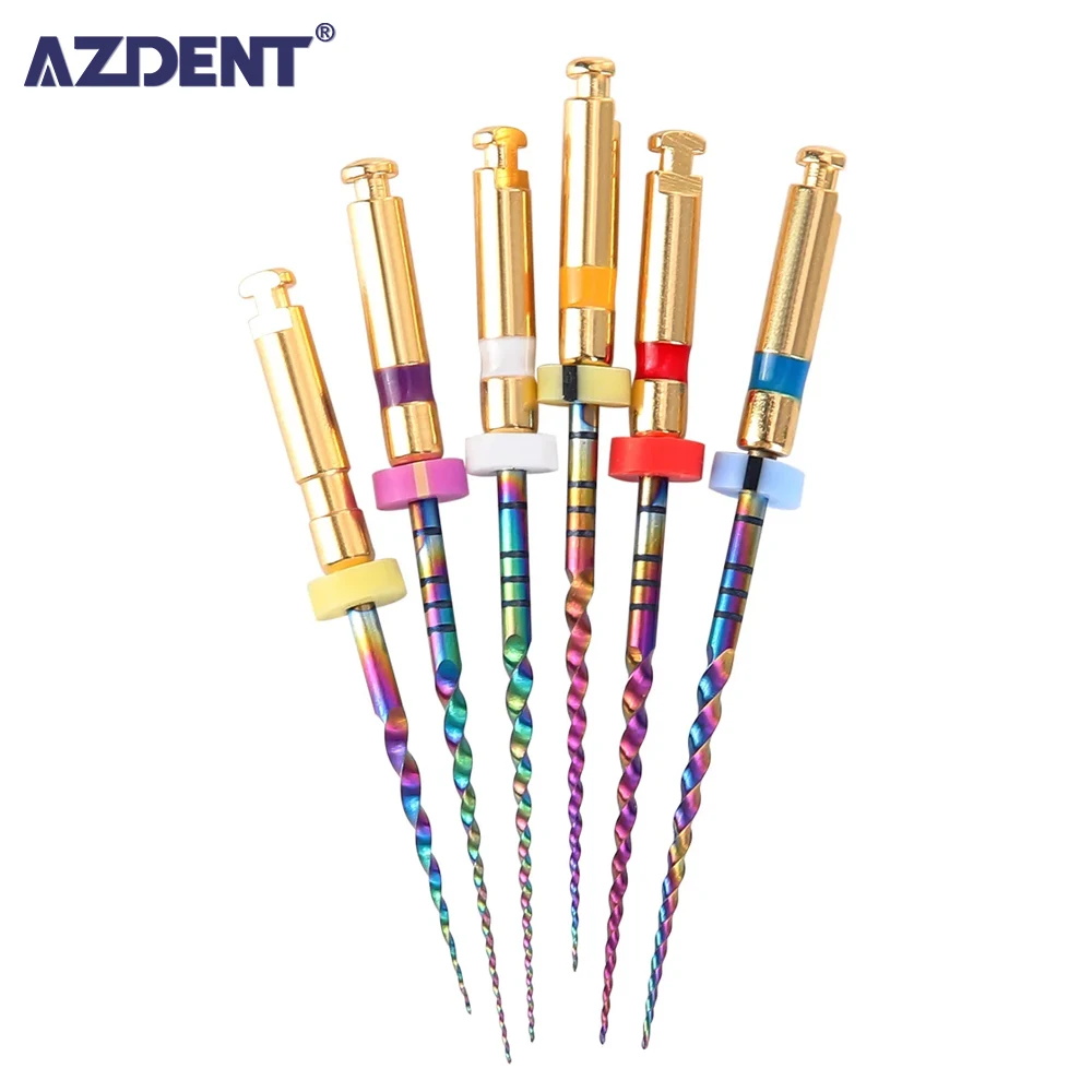 

AZDENT 6PCS Dental Rotary Super Files Rainbow Files Thermal Activation Accessories Endodontic For Root Canal Files Cleaning