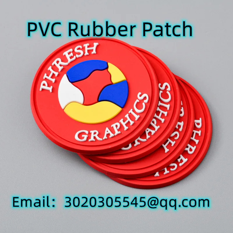Custom PVC Rubber patch for clothing Sew on patch Hook and Loop Clothes