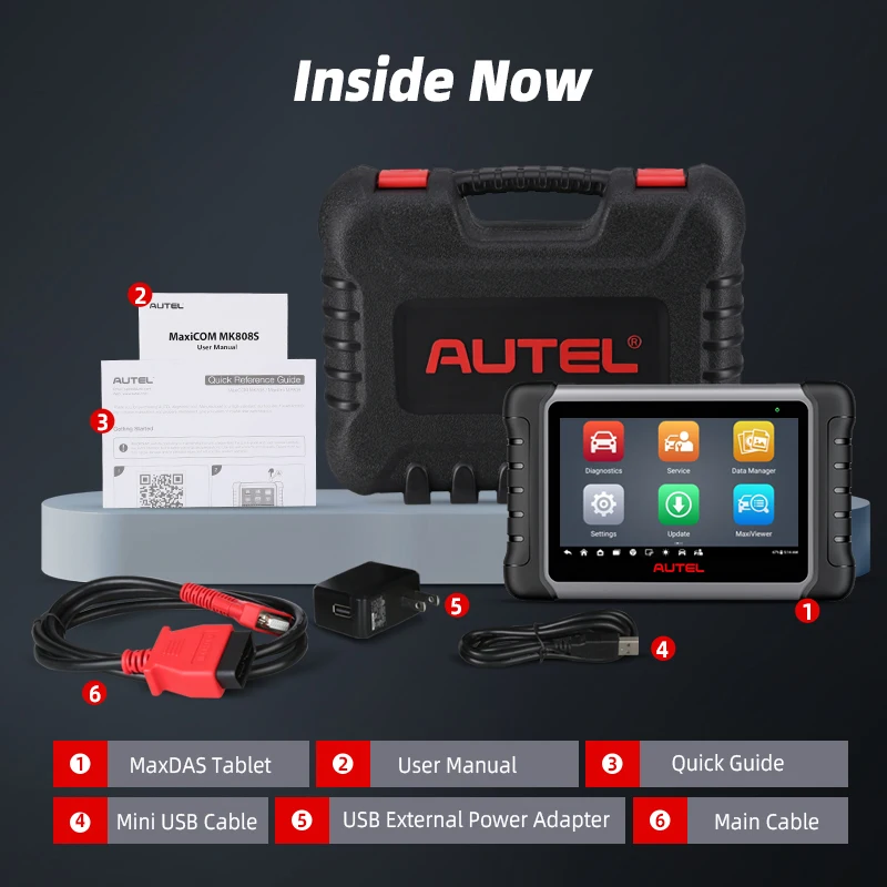 Autel-自動車診断ツールmaxicom mk808s,OBD2スキャナー,自動車用