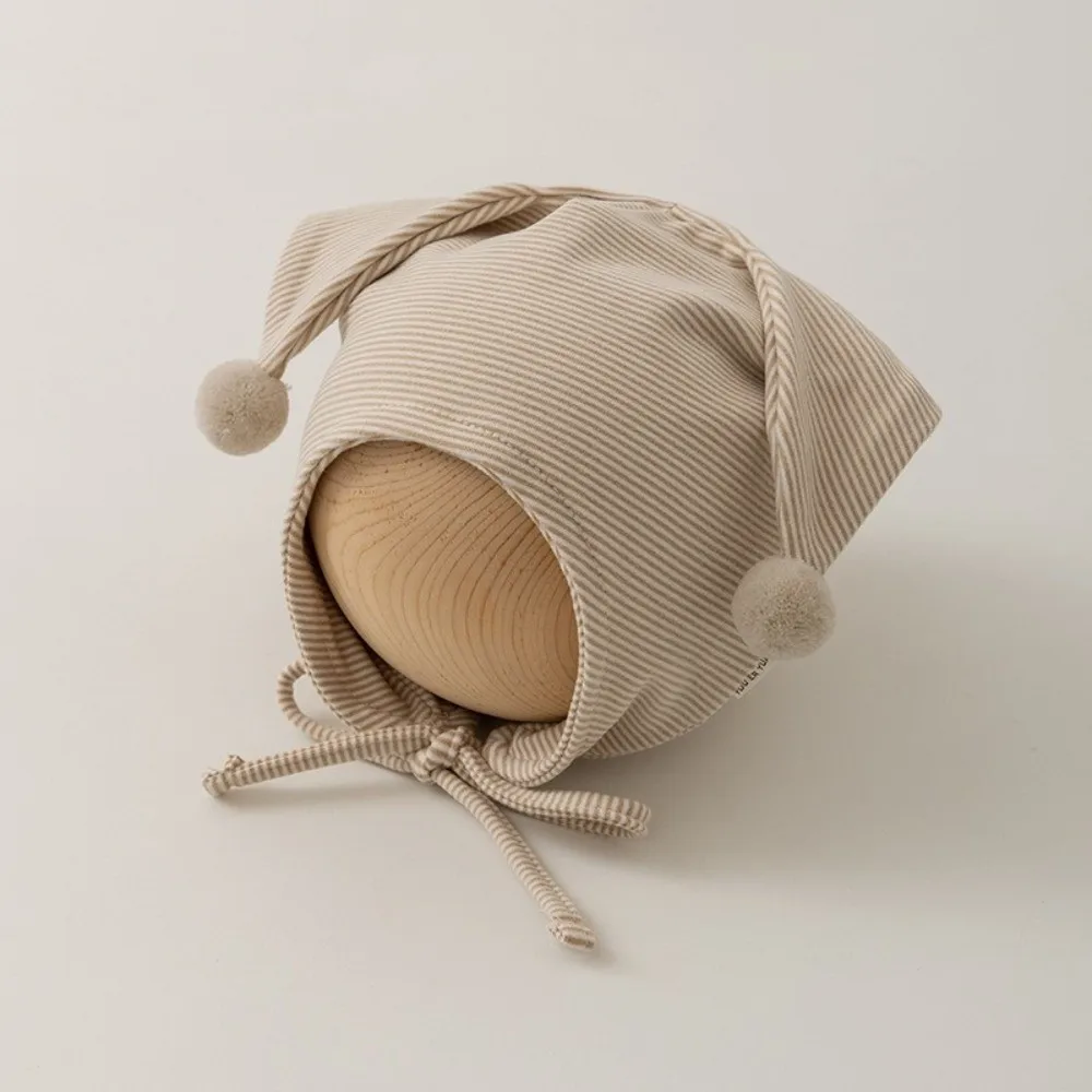 Ins Cute Baby Fetal Cap Cat Ear Tie Strap Newborn Beanie Hat Sweet Soft Infant Bonnet Hat Photography Props