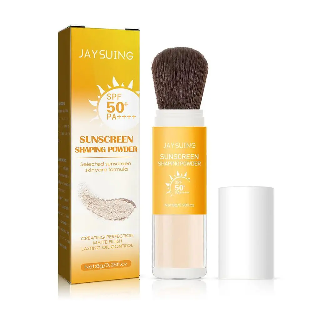 

Waterproof Spf50 Sunscreen Loose Powder Sunblock Skin Protective Invisible Pore Solar Blocker Oil Control For Women Face Ca