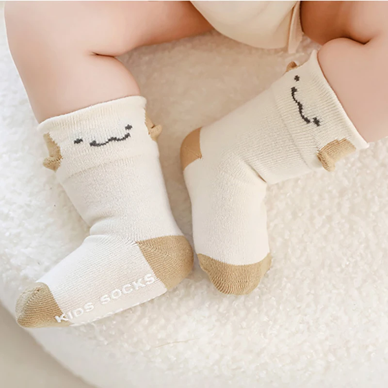 Cotton Baby Socks Autumn Seamless Non Slip Kids Soft Skin