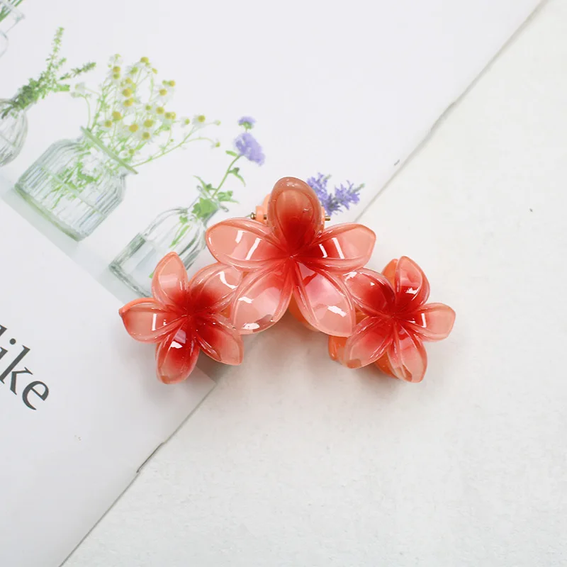 Candy Color Flower Hair Claw Clips for Women Sweet Shark Clip Hair Claw Crab Clamp Barrettes Holiday Travel Hair Accessories