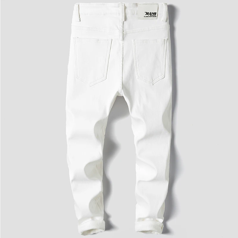 Man Lamb Fluff Pants Washing Stretch Jeans Casual Slim Fit Trousers Male Plus Size Pencil Pants Denim Skinny Jeans for Men denim pants denim trousers men trousers
