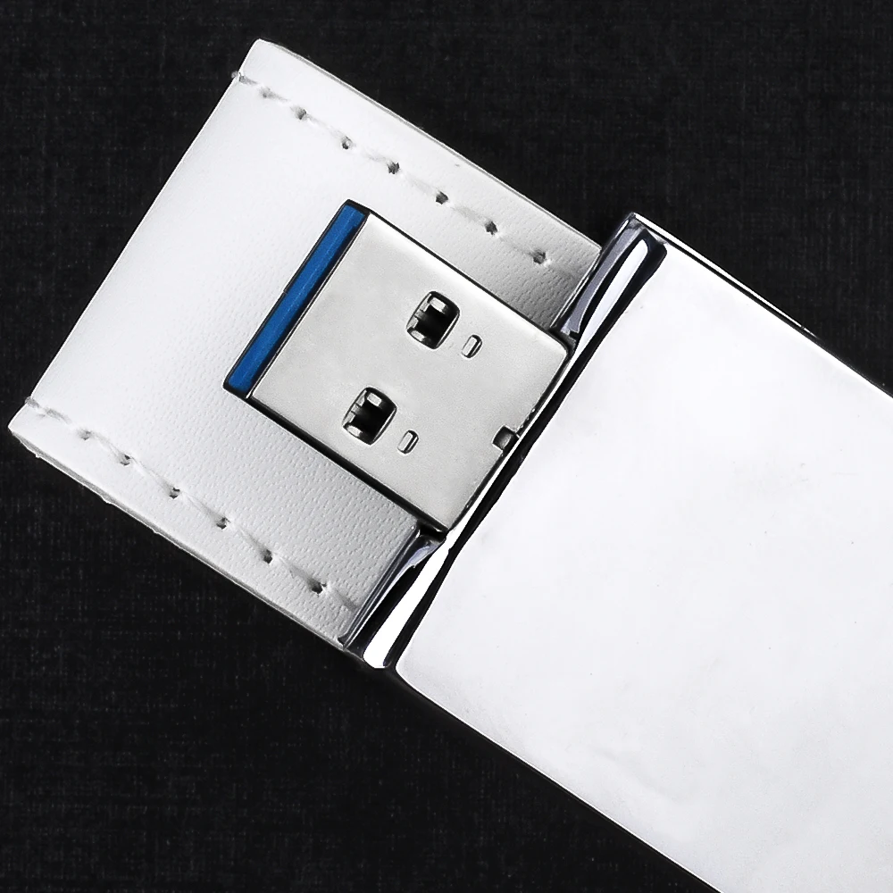 USB 3.0 플래시 드라이브 무료 컬러 인쇄 로고 128GB 가죽 웨딩 사진 박스 펜 드라이브 64GB 32GB 패션 가죽 스타일