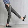 European Style Men's Cropped Pants Straight Legs Slimming Casual Korean Version Small Foot Pants Suit For Men 3