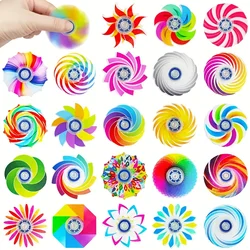 Colorful Mini Fidget Spinner Sensory Stress Relief Toys for Kids' Party Favors and Classroom Prizes (Random)