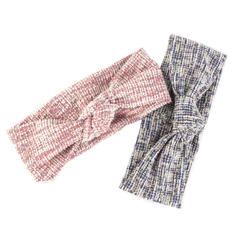 

Striped Plaid Ladies Headband Spring Hiking Print Headbands Vintage Cross Turban Bandage Bandanas HairBands Hair Accessories