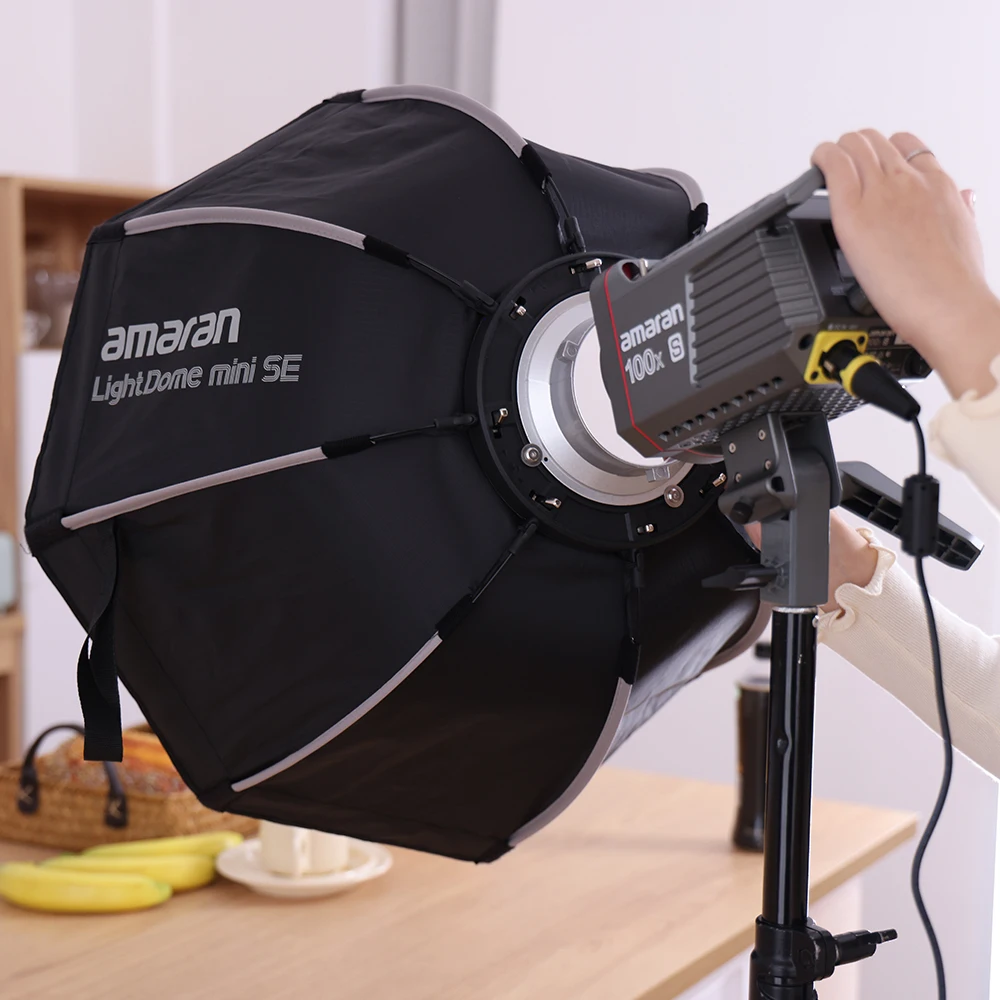 Aputure Amaran 100x S con Light Dome SE Softbox Kit de