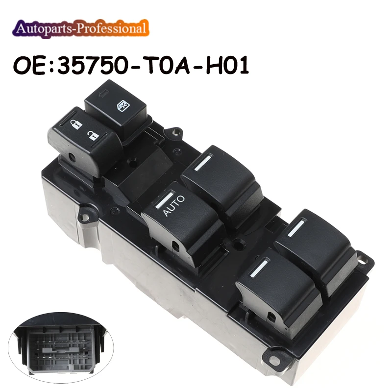 

Переключатель управления стеклоподъемником для Honda CRV 2012-2015 35750T0AH01 35750-T0A-H01 35750-T0A-001 35750-T0A-001, автомобильные аксессуары