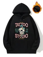 Cool Skull  Women Men Plus Size Fleece Hoodies and Sweatshirt Big Size Tops Sport Pullover Hoodie Oversize Hood Sweatshirt