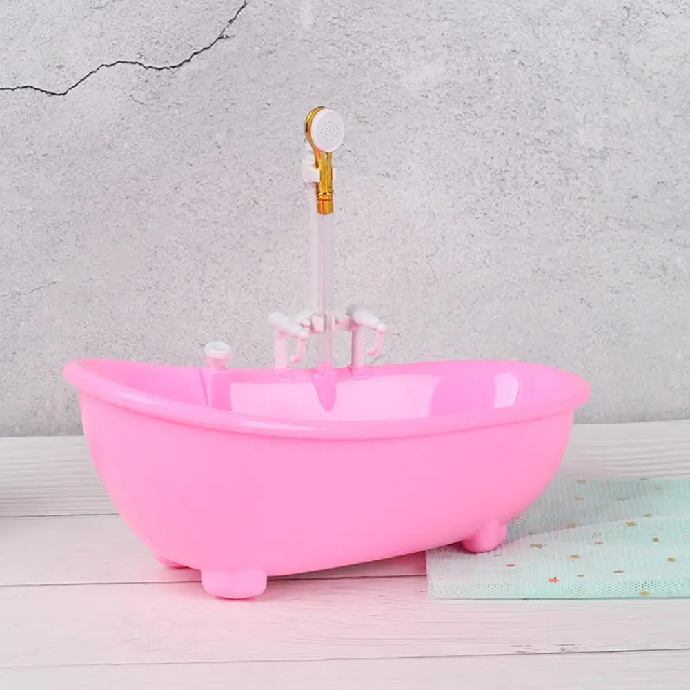 Playing House Dollhouse Furniture Bathing Plastic Tub Accessories 1:6 Scale Miniatures Electric Bathtub
