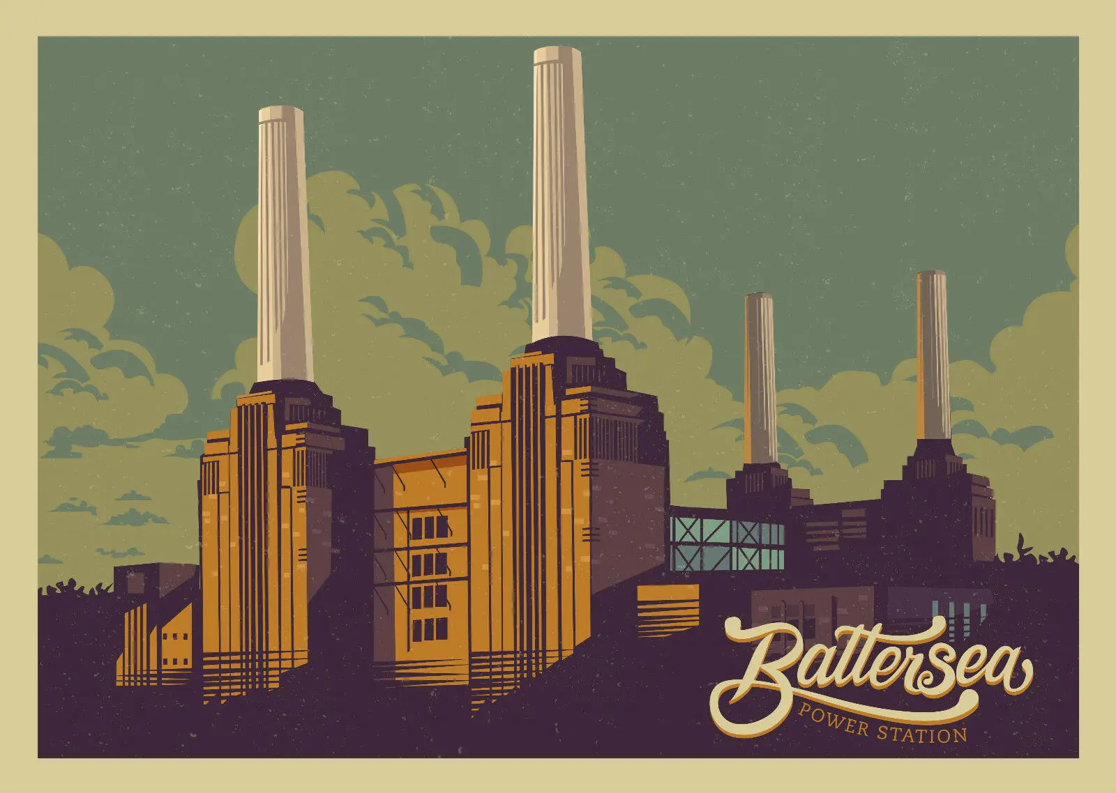 

BATTERSEA POWER STATION VINTAGE TRAVEL Photo Art Film Print Silk Poster for Your Home Wall Decor 24x36inch