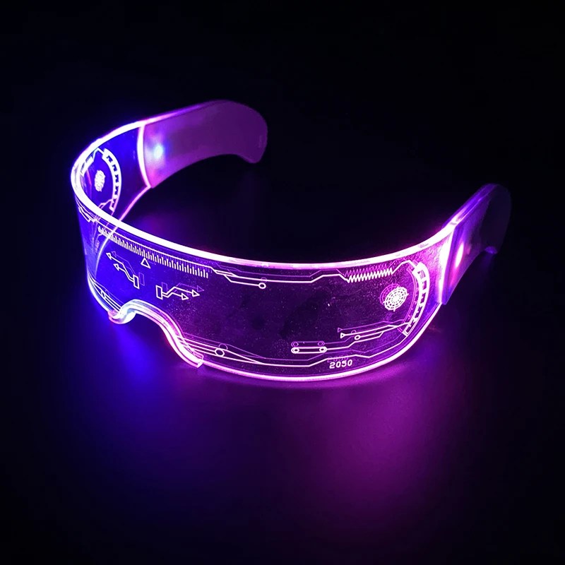 Gafas LED con cable activado por sonido de doble color, gafas de colores  brillantes, gafas luminosas, regalos de decoración de fiesta - AliExpress