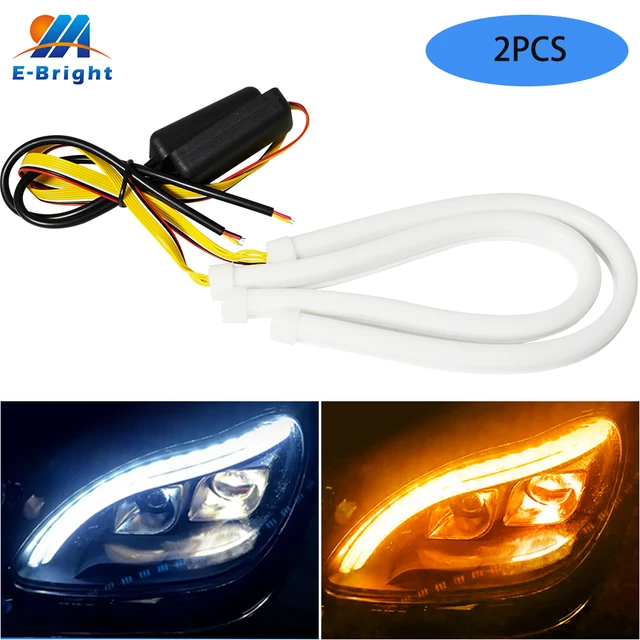 Luz Led De Circulación Diurna Para Coche, Tira Flexible Resistente