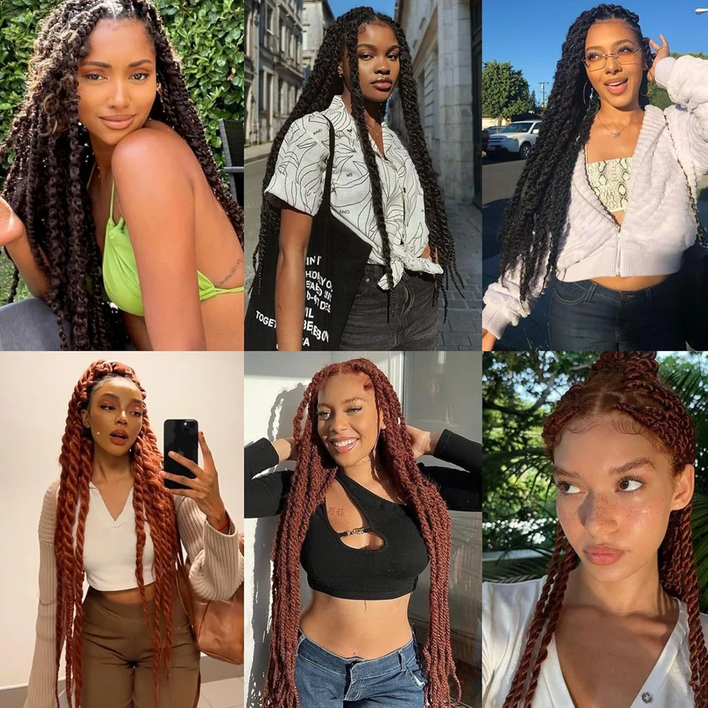 1B/30/27 Synthetic Marley Hair 18 Inch Marley Twist Hair Afro Kinky Curly for Faux Locs Twist Hair Extensions 8strands/Pack