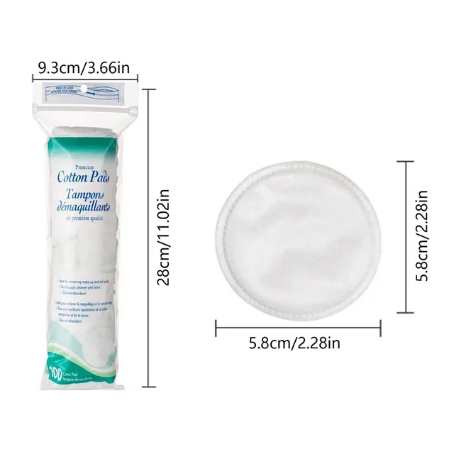 Discos de algodón para limpieza facial