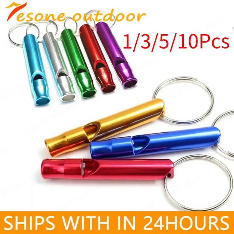 Whistle Keychain Survival Whistle Sport Whistle Sports Whistle Metal Whistle 1/3/5/10Pcs Camping Whistle Tool Outdoor Metal Multifunction Whistle Pendant Keychain Keyring Outdoor Survival Emergency Tools