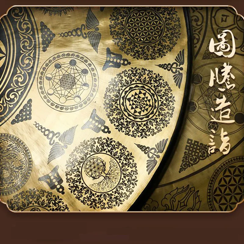 Nepalese Handmade Gongs Multiple Styles Copper Gongs Percussion Music Instruments Sound Wave Therapy Calms The Mind Appease