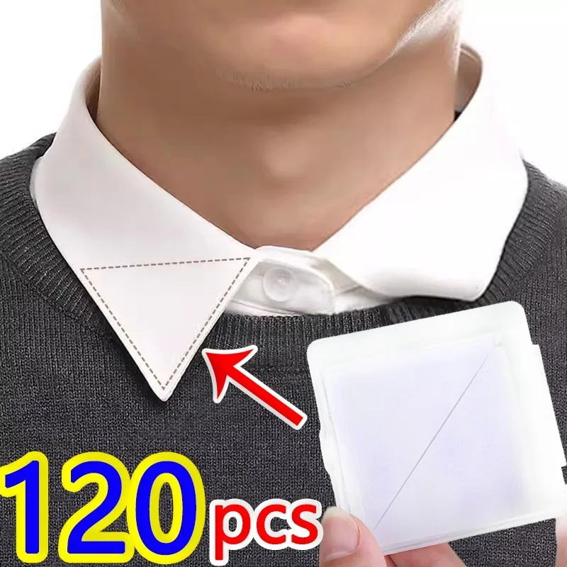 

Stand Collar Shaper Stickers Adhesive Anti Curl Collar Stays Prevent Deformation Polo Shirts Shaping Patch Avoid Roll Fixed Pads