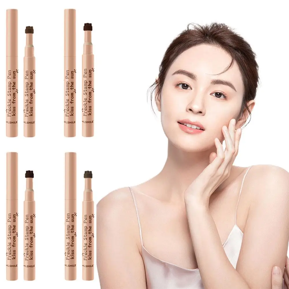 4 Colors Fake Freckles Pen Natural Waterproof Lifelike Tool Pen Makeup Freckle Cosmetic Lasting Dot Spot Fake Face Look T6q2
