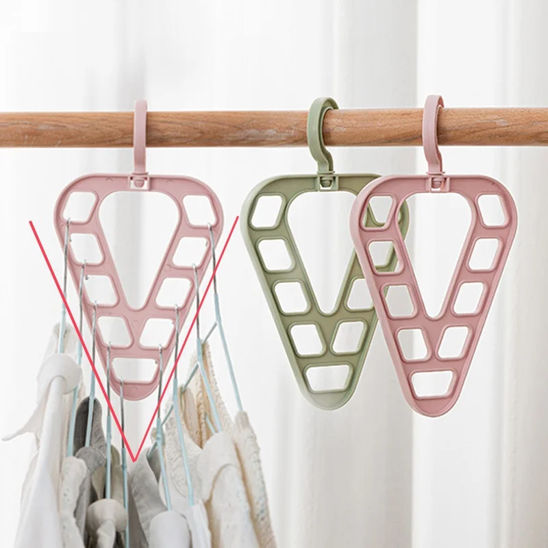 

New 9-Hole Space-saving Magic Clothes Hanger Closet Organizer Multi-functional 360° Rotating Magic Hanger Drying Racks