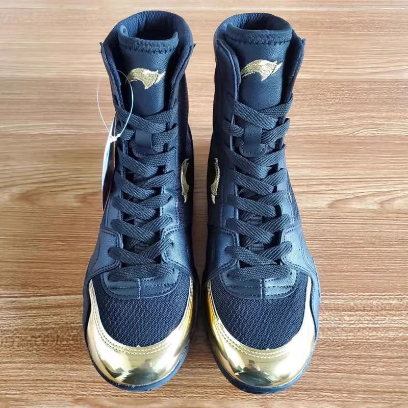 Professional Unisex Wrestling Boots Luxury Brand Boxing Boots High Top Designer Sneakers Abrasion Resistant Slip Resistant Top F