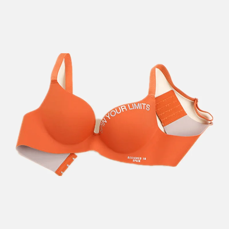 Simplicity Deep V Bralette - Womens Seamless Lingerie with Printed Design