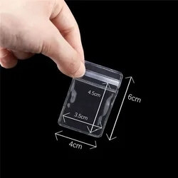 Transparent Thicken PVC Jewelry Packaging Bags - Anti-Oxidation, Self-Sealing Organizer Pouches (10/100pcs) - 100pcs (4X6cm)