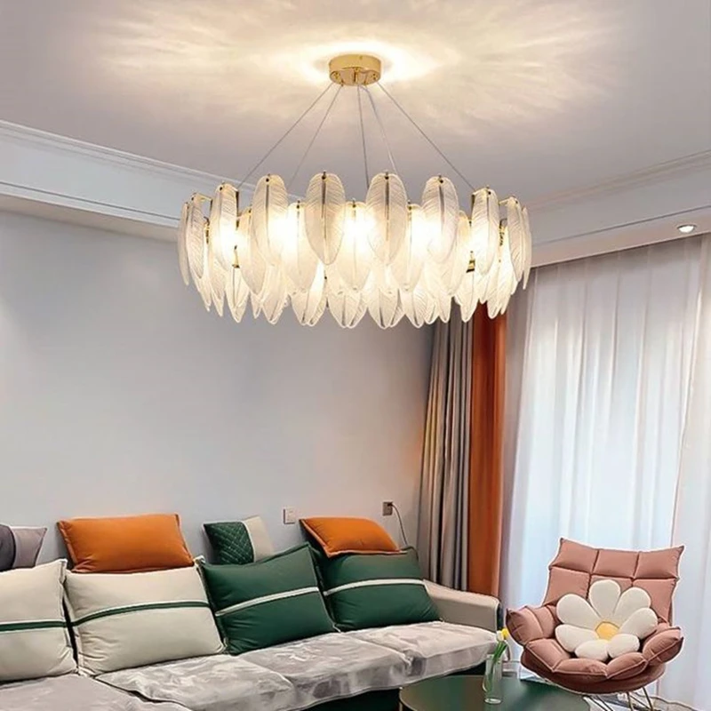 Feather Modern Luxury Chandelier