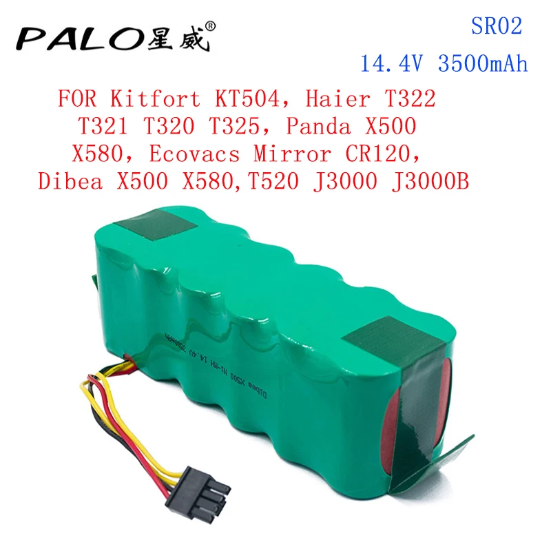 Palo-ni-mh Bateria de Aspirador para Irobot Roomba Kv8 Neato Botvac Samsung Navibot Kitfort Kt504 14.4v 3500mah 2000mah Tipos - Image 3
