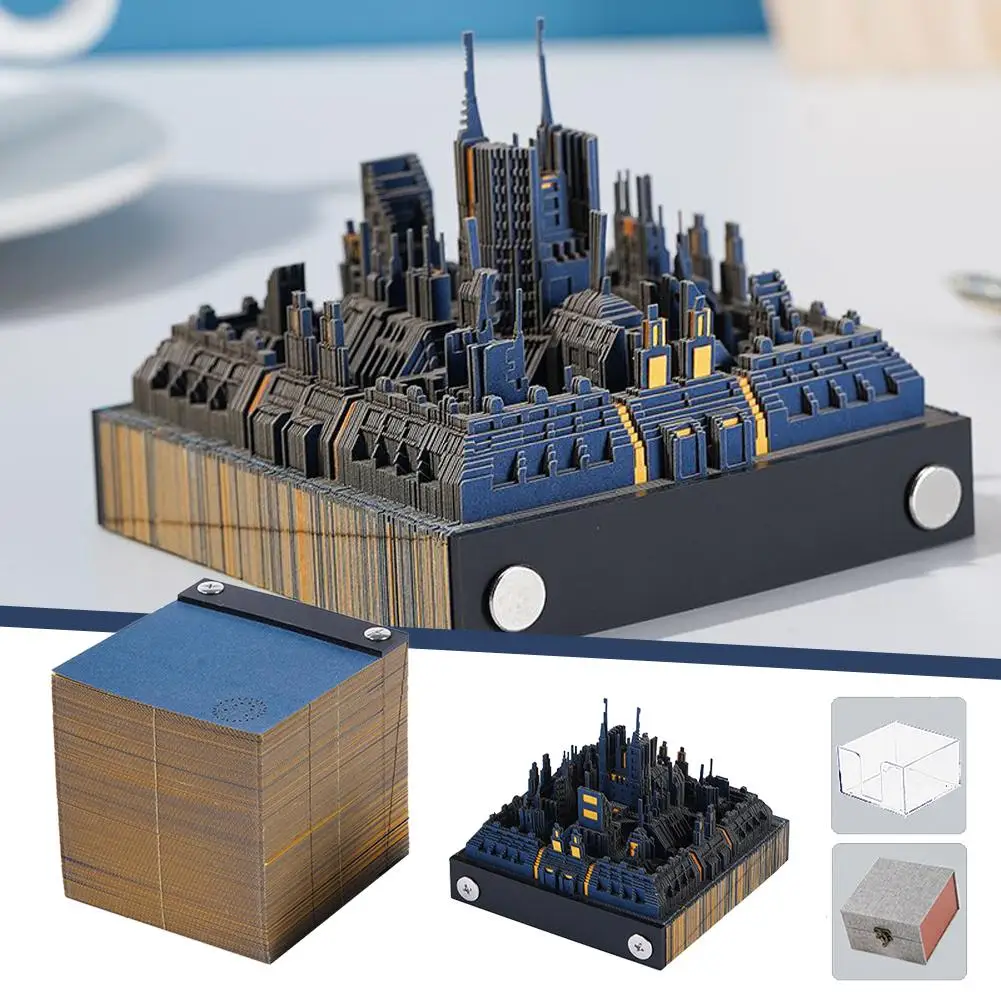 

Sci-Fi Castle Multi-function Memo Pad Notepad 3D Model Block Custom Friend Gift Supplies 2023 Note School Office Note Chris M6K1