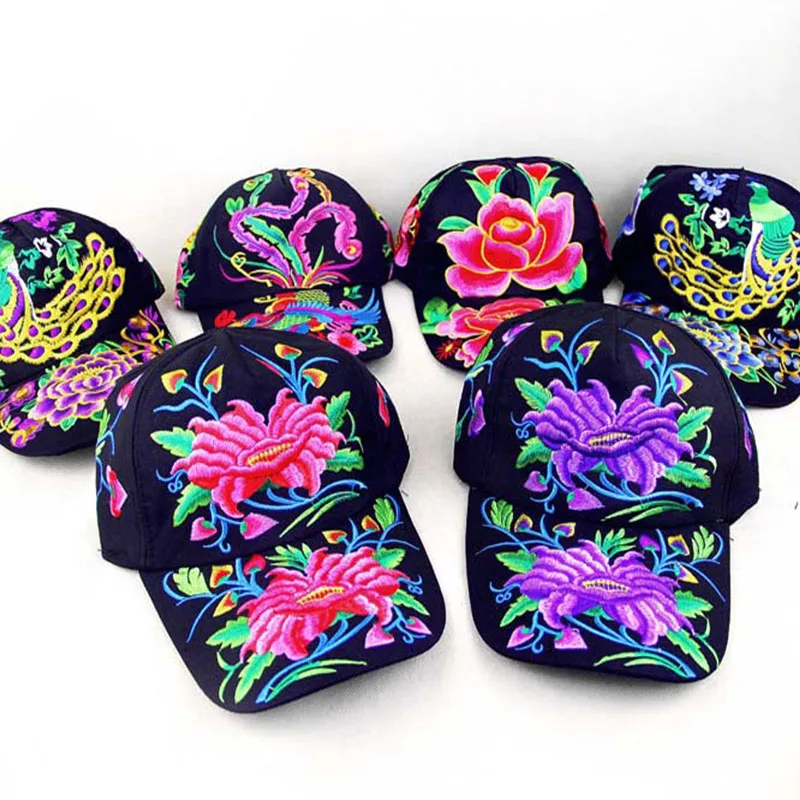 

Flower Embroidery Summer Cap Women 2022 Snapback Outdoor Hat For Women Fitted Baseball Cap Beading Adjustable Casual Casquette