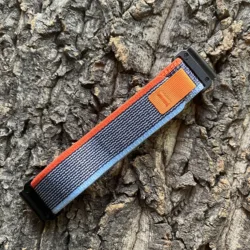 Premium Easy Fit Nylon Trail Strap - Quick Release Watch Band Bracelet - Quick fit 20mm (Blue orange)