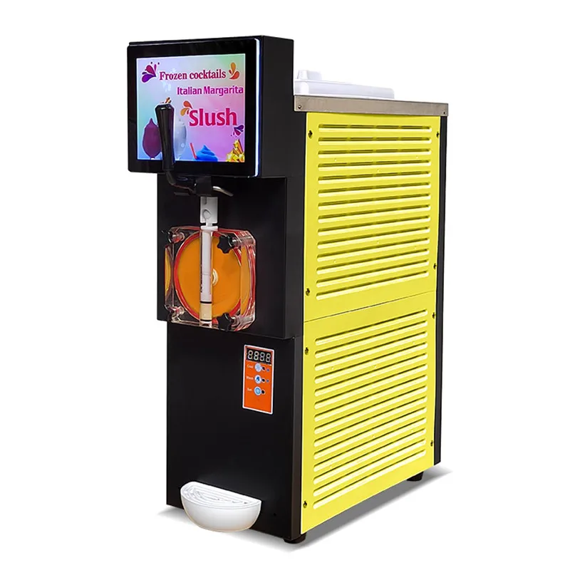 Automatic Frozen Drink Cocktail Machine Margarita Ice Slush Ice Machine with Advertising Light Box