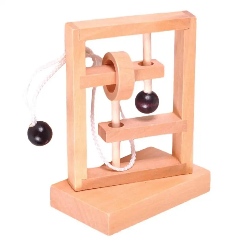 

Brain Teaser Rope 3D Wooden Rope Knot And String Puzzles For Kids And Adults Wear-Resistant Odorless Waterproof Fun Kids Toy