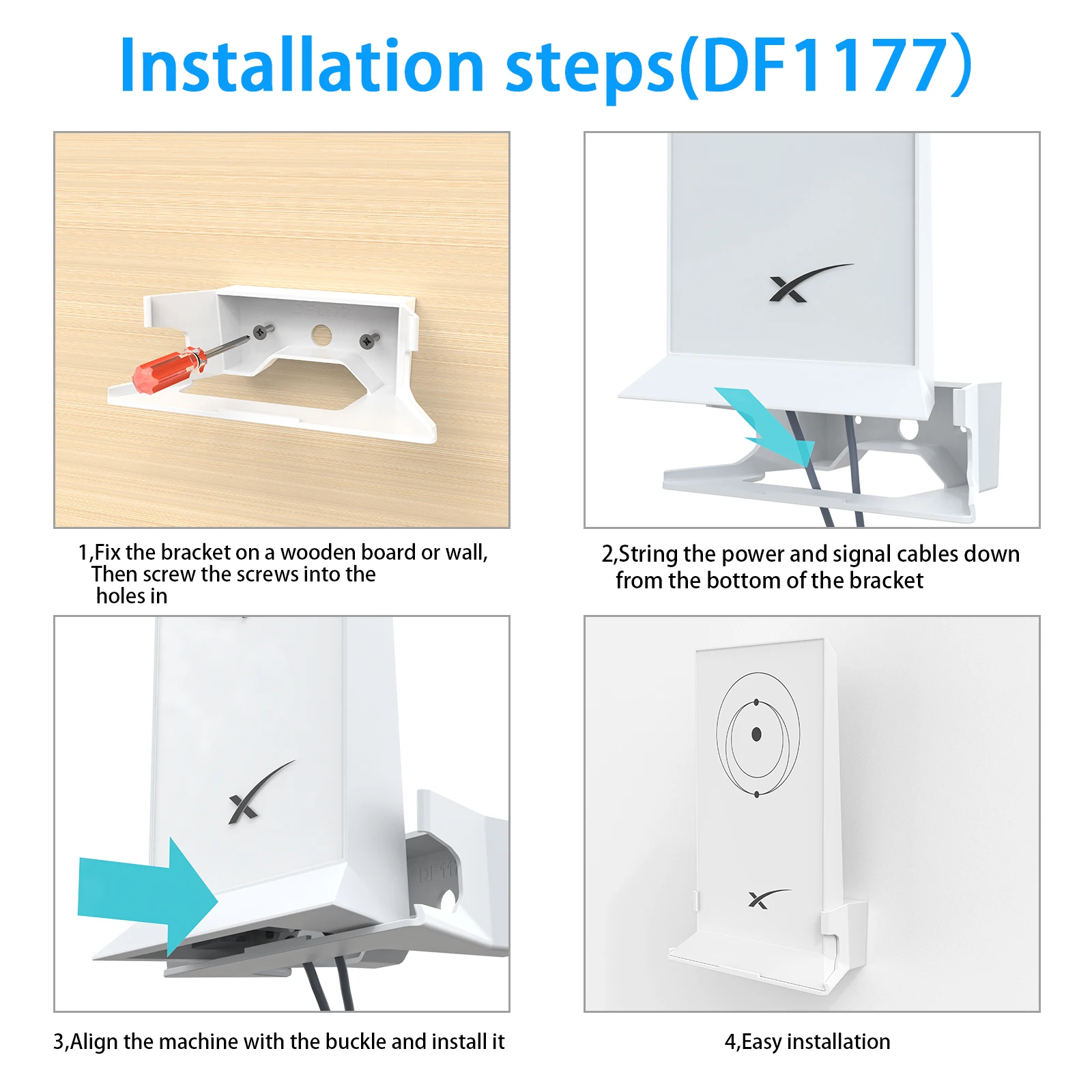 Edup-starlink Mount Abs Wall Mount Router Proteção Star Link Internet Kit Suportes Suporte para Starlink Mesh Router v2 Mesh Router - Imagem 4