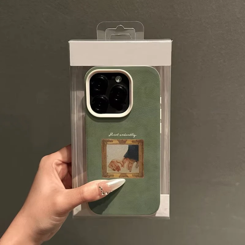 Elegant Retro Oil Painting Couple Design Soft Phone Case Cover