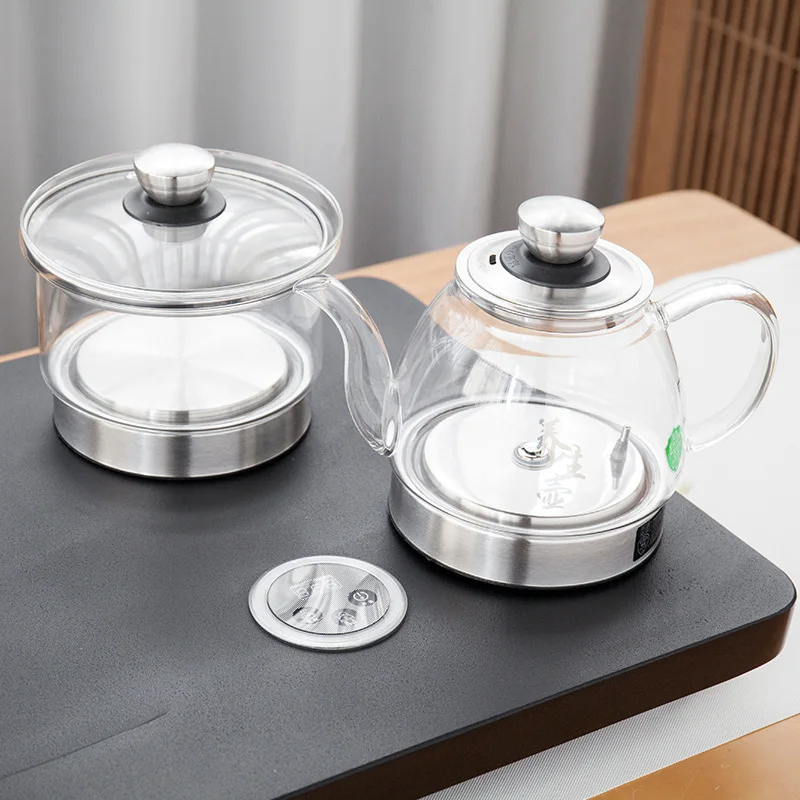 Stone Tea Tray With Induction Cooker Electrical Kettle Pan